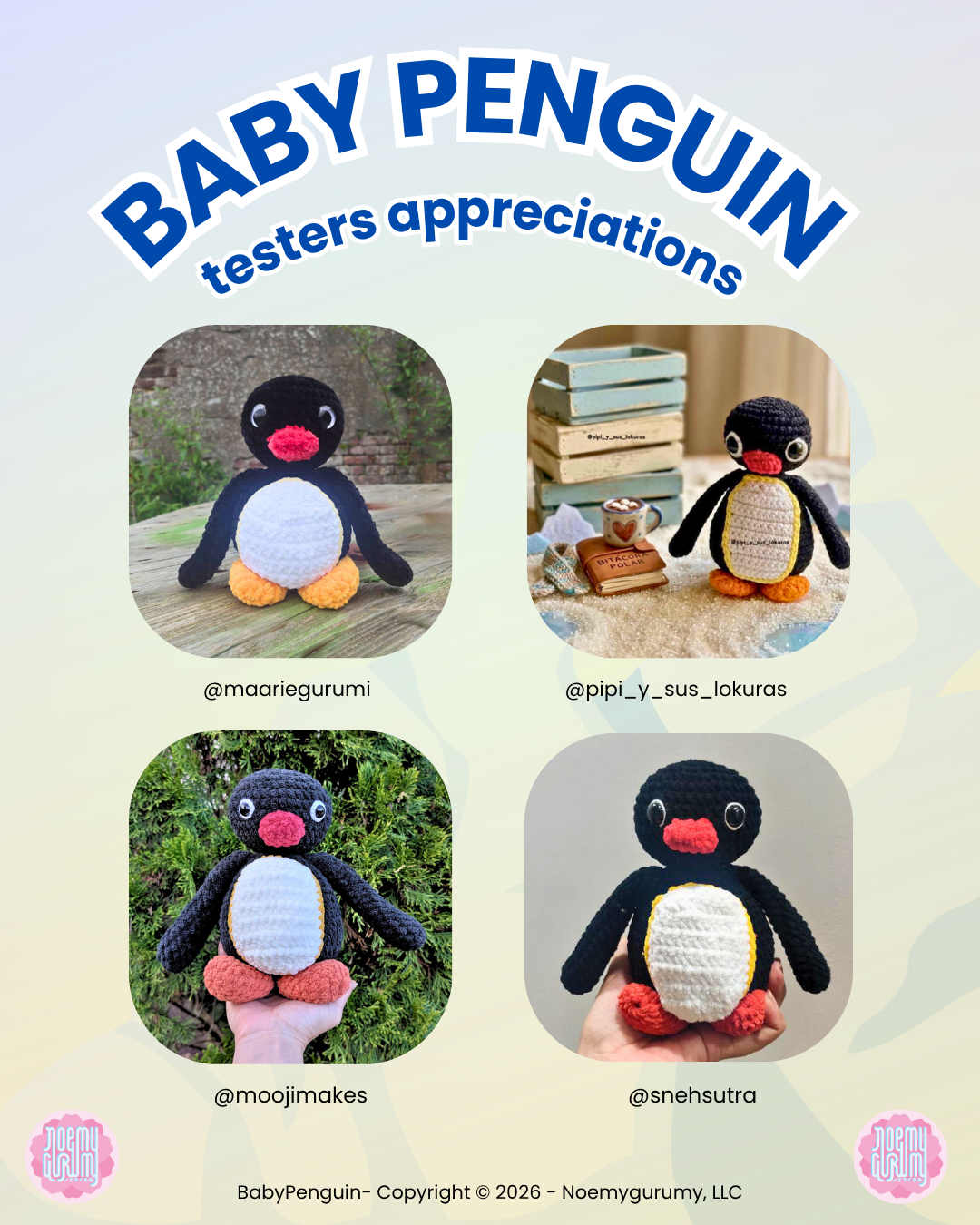 Patron Bébé Pingu PDF (Version FR)