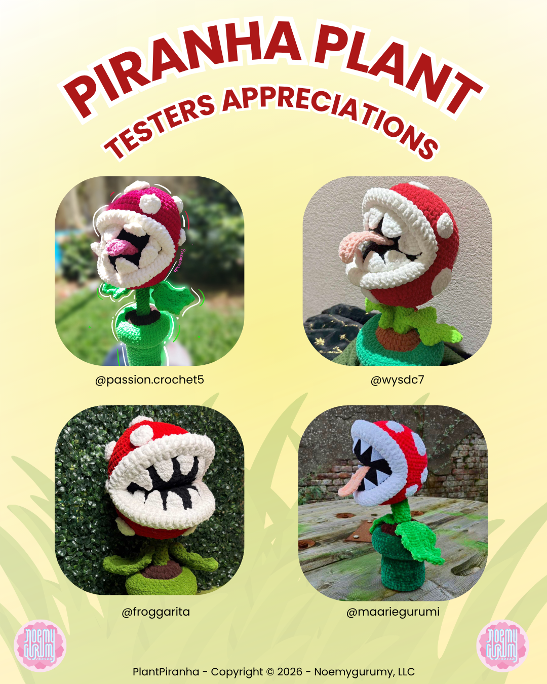 Patron Plante Piranha PDF (Version FR)