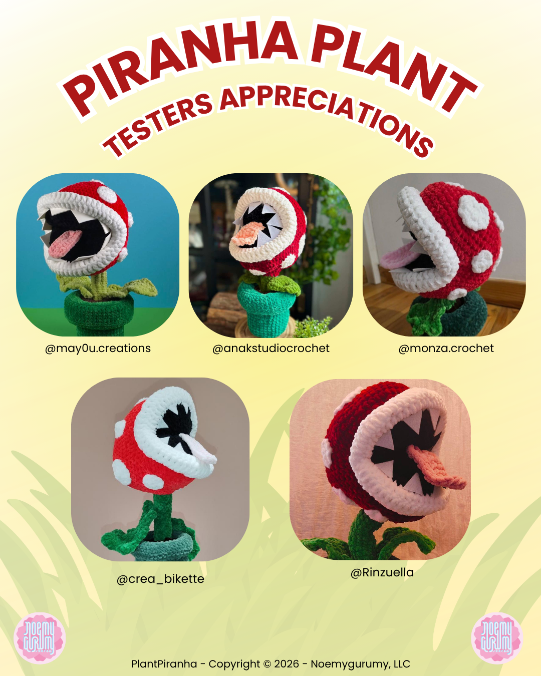 Patron Plante Piranha PDF (Version FR)